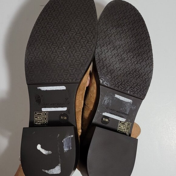 NEW Stuart Weitzman 5050 Bold Zip Boots Womens 9.5 Brown Suede Contemporary - Picture 7 of 9